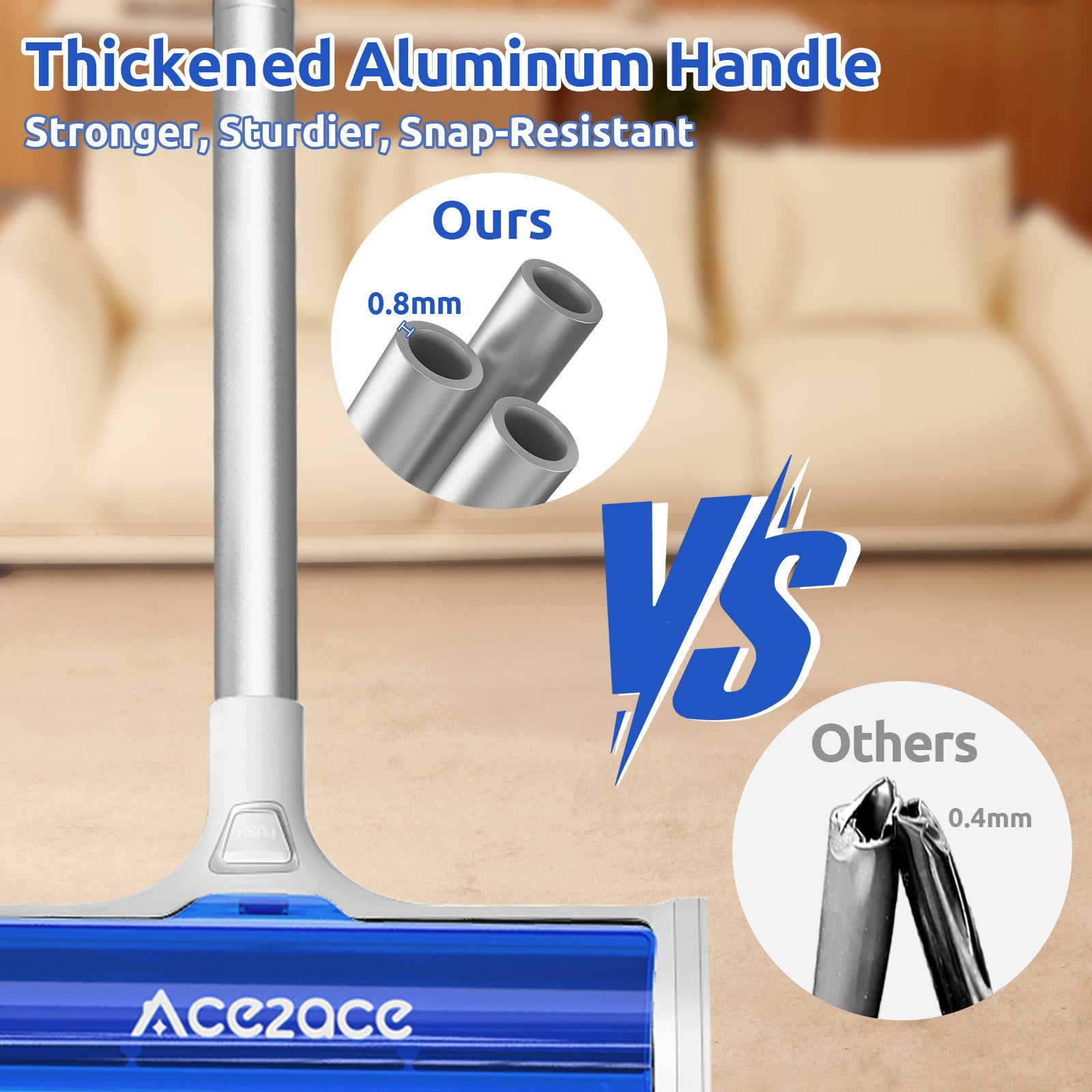 ACE2ACE Carpet Roller for Pet Hair-A3 Pro,Bule