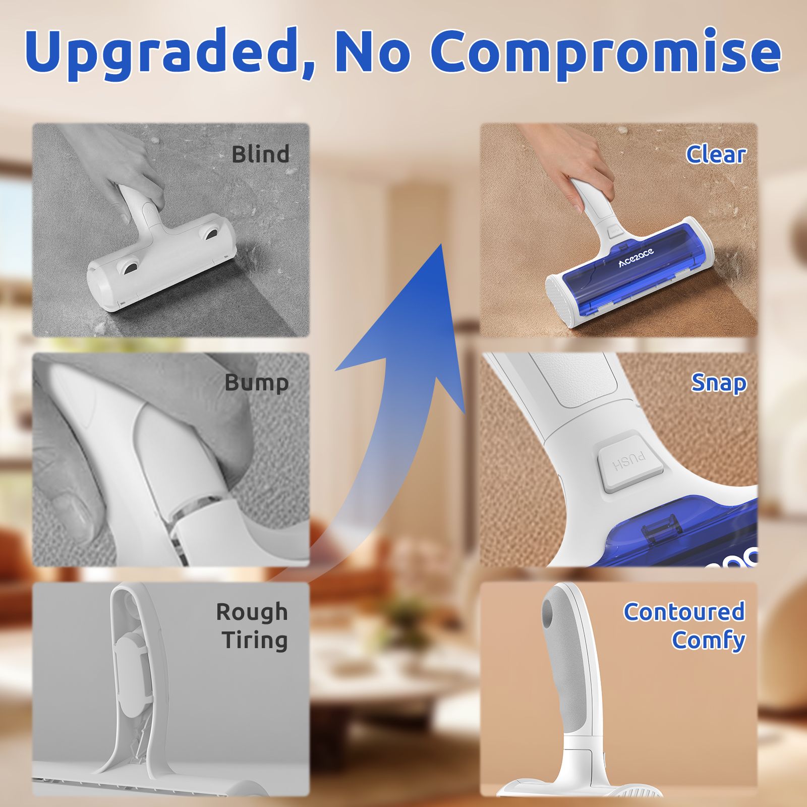 Pet Hair Remover Roller - Visible Dust Bin