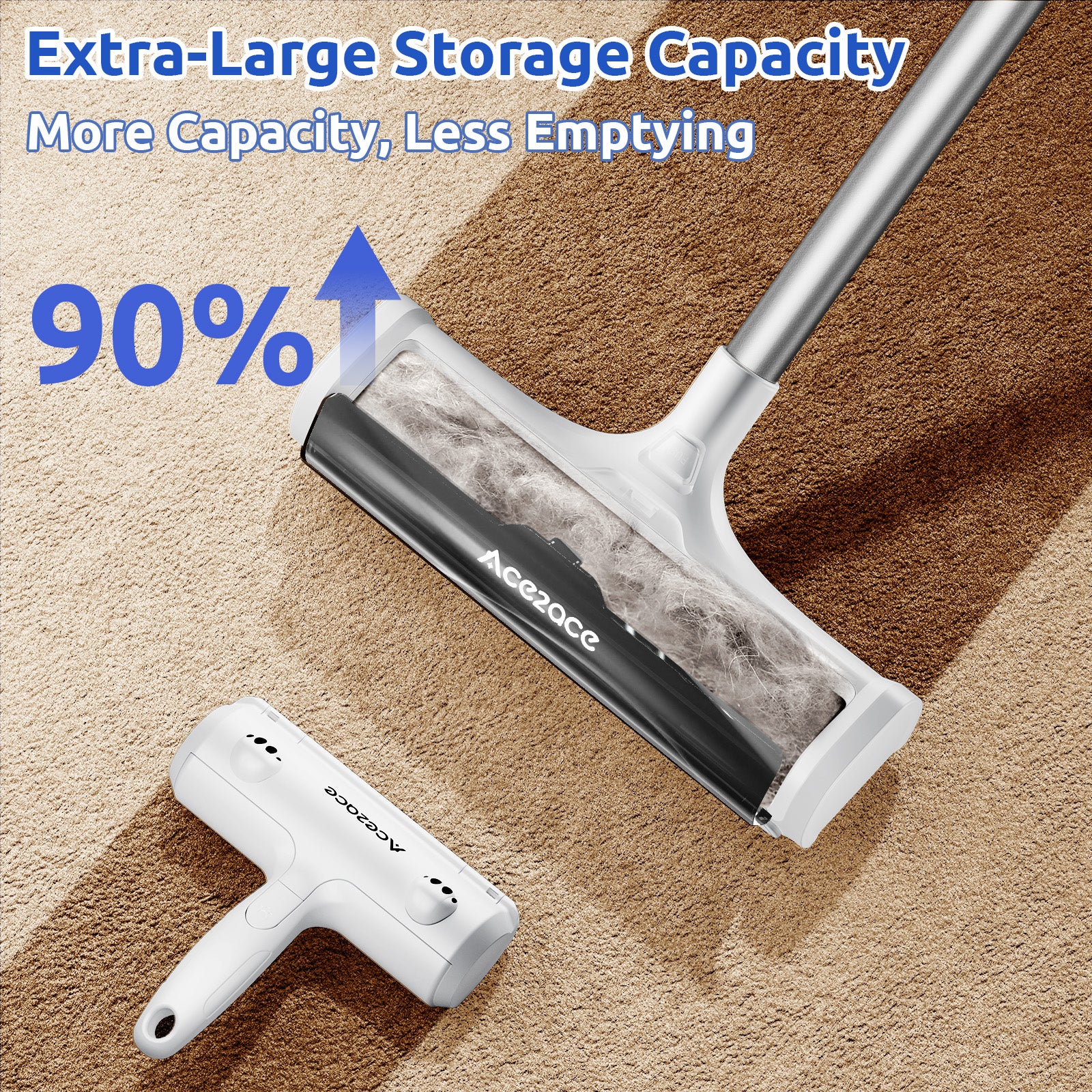 ACE2ACE Carpet Roller for Pet Hair-A3 Pro