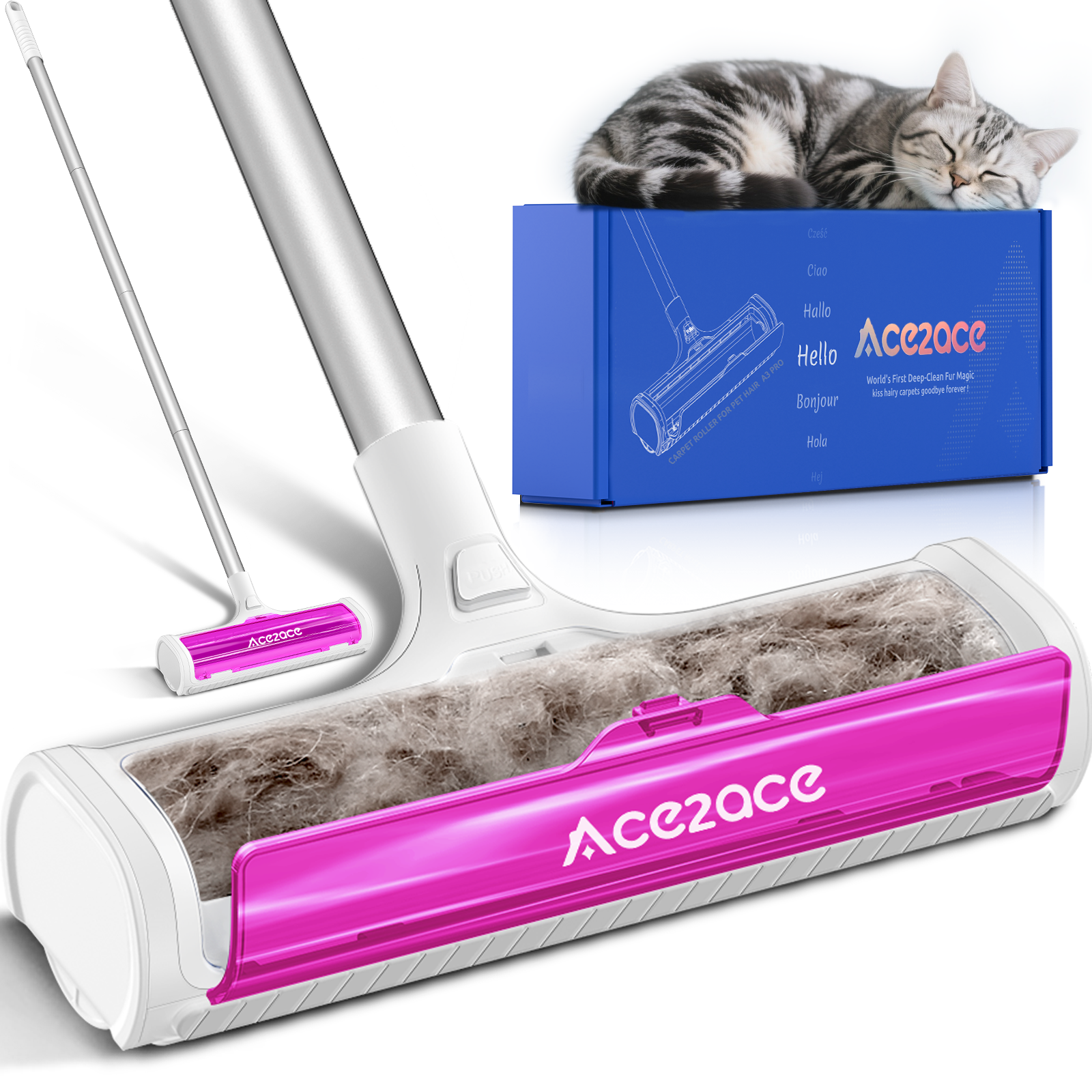 ACE2ACE Carpet Roller for Pet Hair-A3 Pro