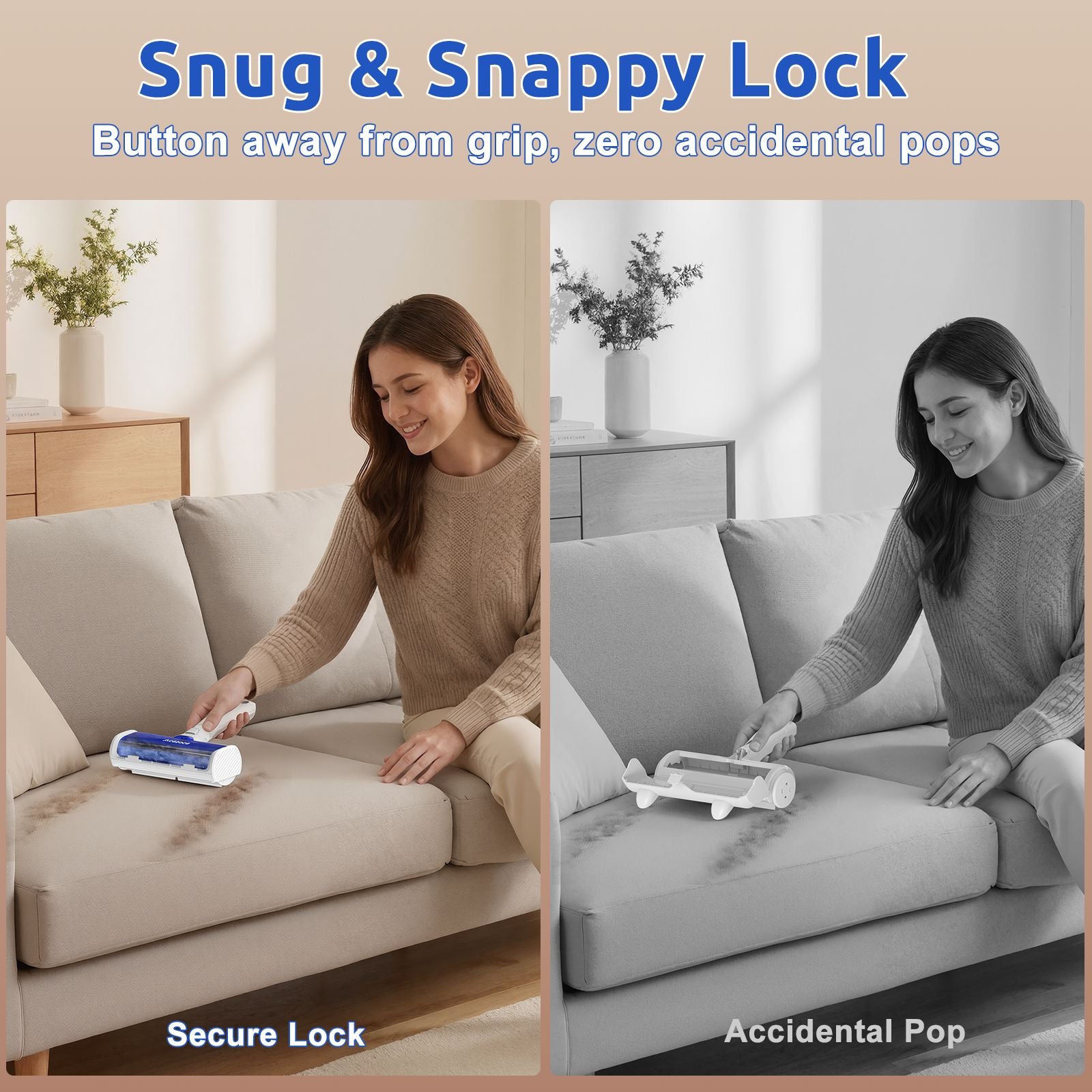 Pet Hair Remover Roller - Visible Dust Bin