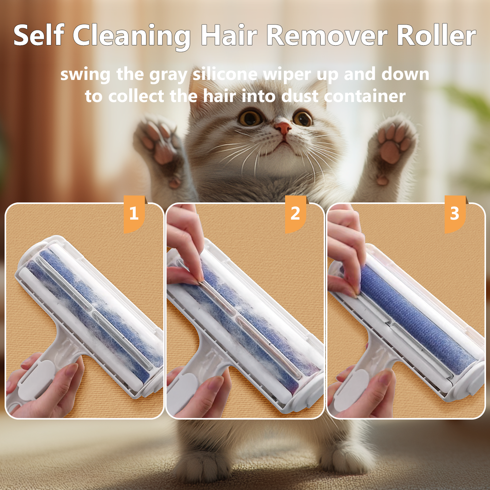 Pet Hair Remover Roller - Pet Paw