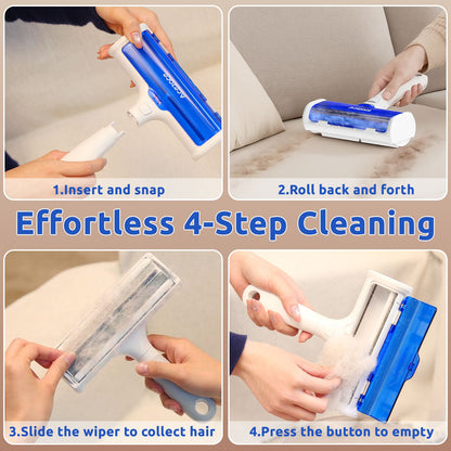 Pet Hair Remover Roller - Visible Dust Bin