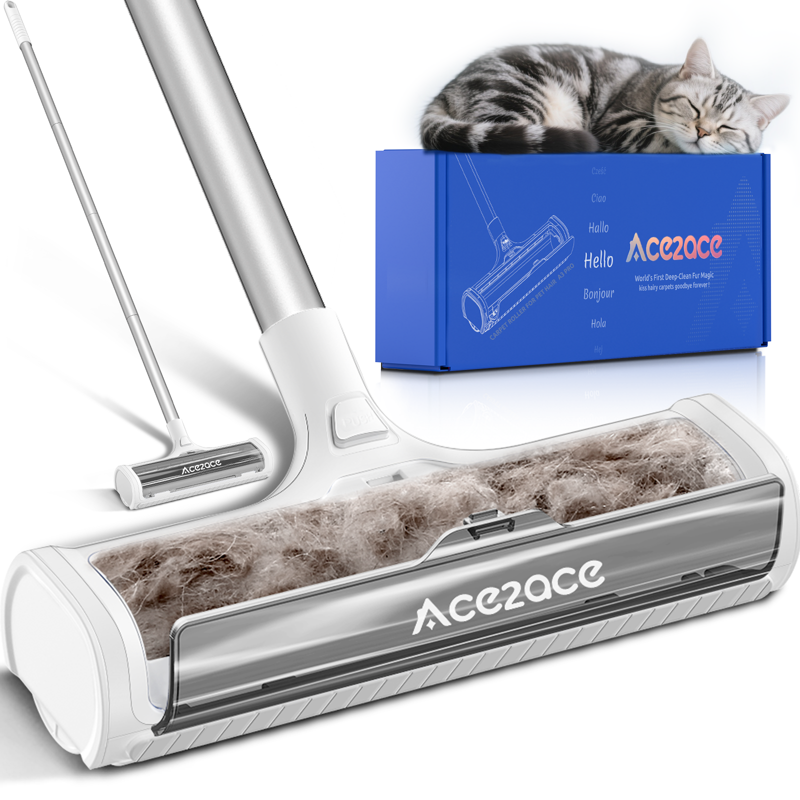 ACE2ACE Carpet Roller for Pet Hair-A3 Pro